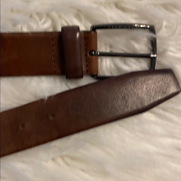 BOSS Men's Brown Leather Belt brand new size 34 length 44” - Picture 10 of 10